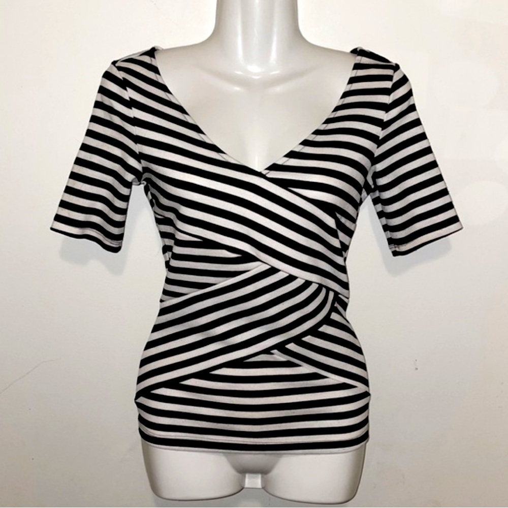 Candie's Black and White Striped Blouse!